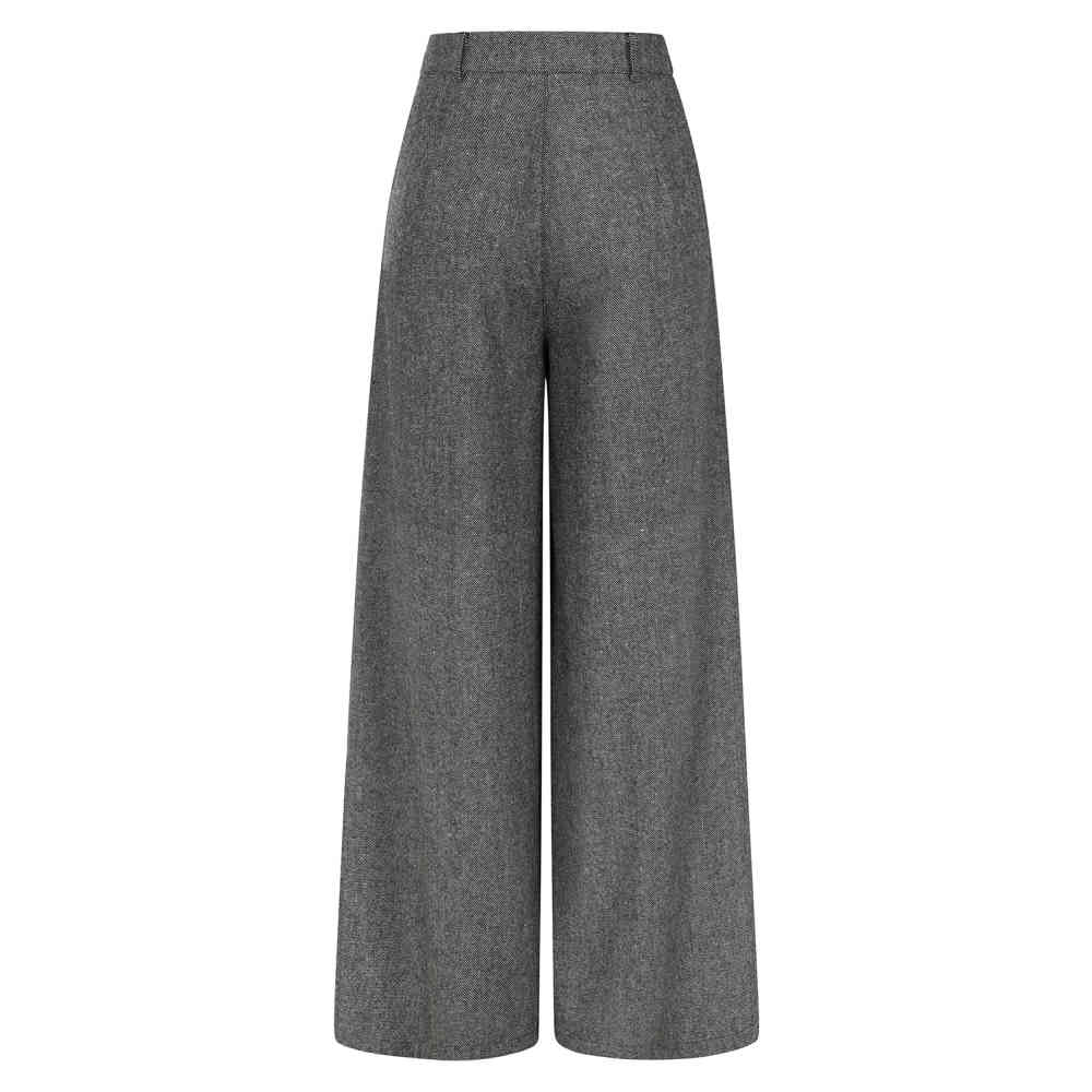 Banned - Lori Herringbone Palazzo hose - Grau